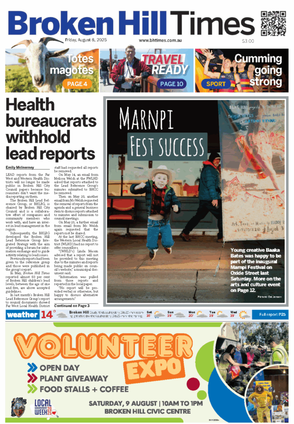 Broken Hill Times – August 8th 2025