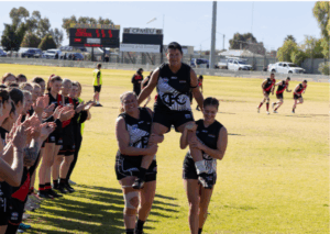 Nikki boots a bag in game 100