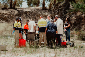 Barkandji rangers learn water sampling