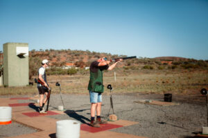 Son of a clay target shooting gun