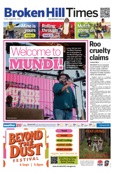 Broken Hill Times – August 22nd 2025