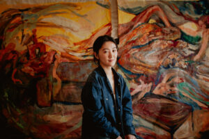 Artist draws inspiration from the red