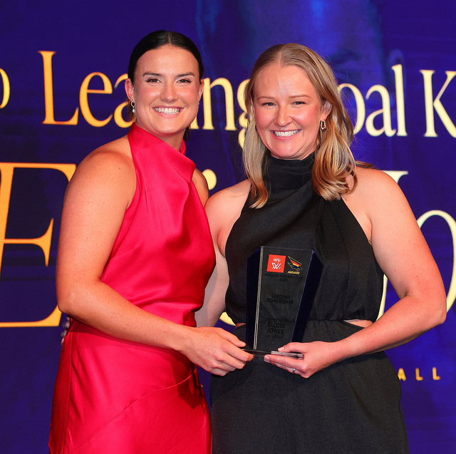 EJ collects goal kicker gong