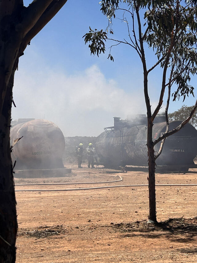 Diesel sparks container fire