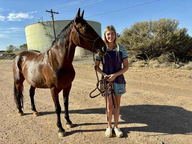 Walking the walk with her equestrian pedestrian